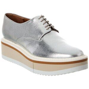 Robert Clergerie BROOK platform shoes lace ups Derbies Silver 38 7.5